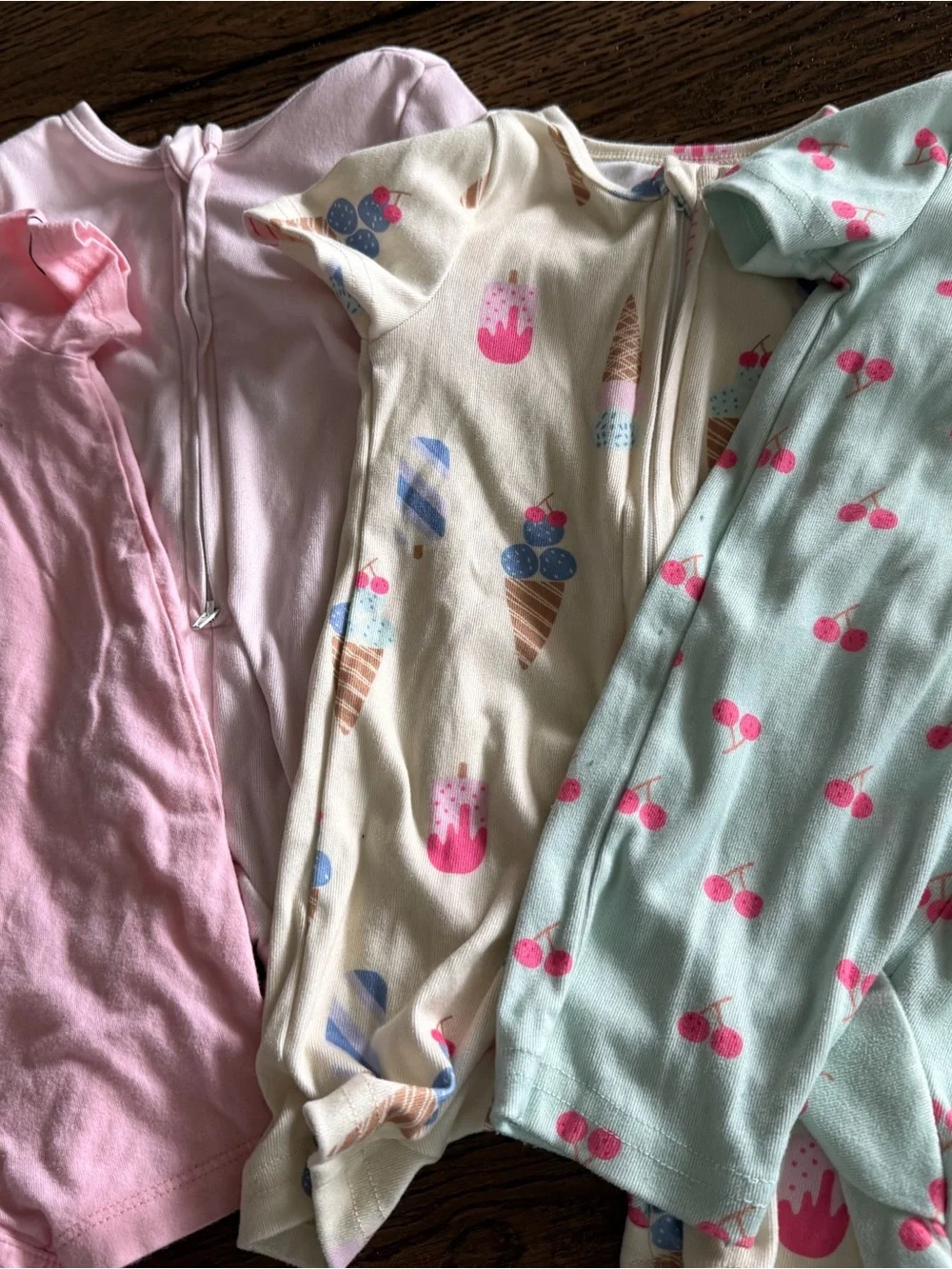 Nike Kids Short-Sleeve Romper Pack in Pink and Mint